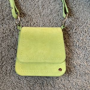 Jill Haber Green Suede Crossbody